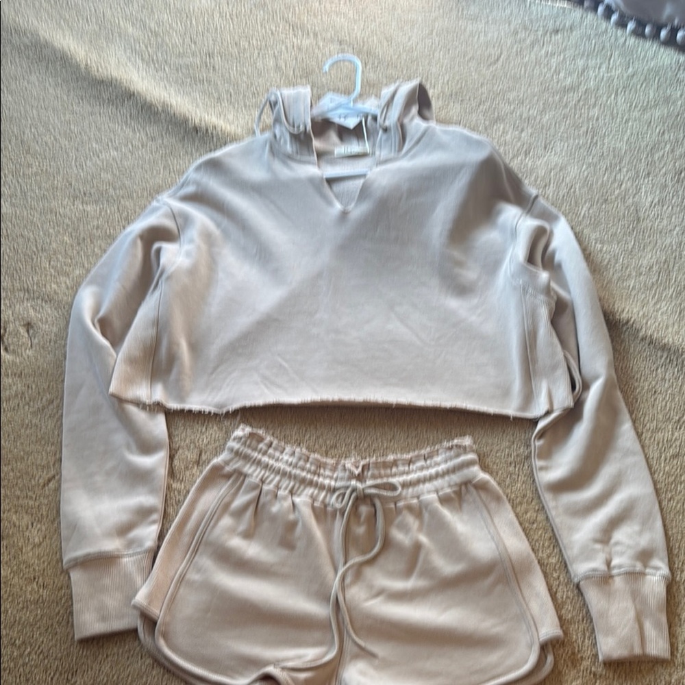 Cream Cozy Pajama Set with Mock Turtleneck